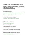 ATI MED SURG TEST EXAM 2 2026 ADULT&NewLine;HEALTH NURSING ASSESSMENT QUESTIONS&NewLine;SOLUTIONS GRADED A&plus;