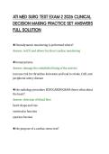 ATI MED SURG TEST EXAM 2 2026 CLINICAL&NewLine;DECISION MAKING PRACTICE SET ANSWERS&NewLine;FULL SOLUTION