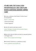 ATI MED SURG TEST EXAM 2 2026&NewLine;PATHOPHYSIOLOGY AND CARE PLANS&NewLine;REVIEW QUESTIONS ANSWERS VERIFIED&NewLine;GUIDE