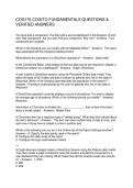 COG170 COGITO FUNDAMENTALS QUESTIONS & VERIFIED ANSWERS