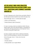 ATI PN ADULT MED SURG PRACTICE&NewLine;CERTIFICATION EVALUATION SCRIPT 2026&NewLine;FULL QUESTIONS AND CORRECT ANSWERS&NewLine;GRADED A&plus;