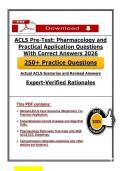 ACLS Test Questions with Correct Answers 2026 &vert; AHA Advanced Cardiovascular Life Support &ndash; 2026&sol;2027 Certification Exam Prep