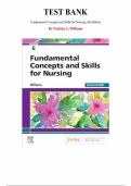 Test Bank for Fundamental Concepts and Skills for Nursing 6th Edition by Patricia Williams&comma; Chapter 1-41 &vert; All Chapters