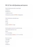 PiCAT Test with Questions and Answers