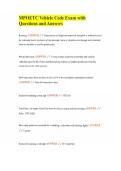 MPOETC Vehicle Code Exam with Questions and Answers