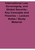 International Law Sovereignty and Global Security Key Concepts and Theories Lecture Notes Study 2025&sol; 2026 Comprehensive Guide