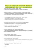 AQA GCSE CHEMISTRY&colon; CHEMICAL ANALYSIS QUESTIONS WITH CORRECT ANSWERS 2026