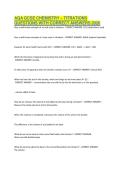 AQA GCSE CHEMISTRY &ndash; TITRATIONS QUESTIONS WITH CORRECT ANSWERS 2026
