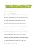 AQA GCSE CHEMISTRY - CHEMICAL CHANGES QUESTIONS WITH CORRECT ANSWERS 2026