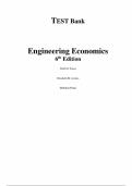 Engineering Economics&colon; Financial Decision Making for Engineers&comma; 6th Edition &mdash; by Niall M&period; Fraser  &mdash; Complete Test Bank &vert; All Chapters