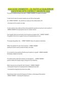 AQA GCSE CHEMISTRY - C8&semi; RATES & EQUILIBRIUM QUESTIONS WITH CORRECT ANSWERS 2026