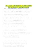 AQA GCSE CHEMISTRY - C6 QUESTIONS WITH CORRECT ANSWERS 2026