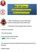 BIO 669 Exam 2 &NewLine;Questions wit&planckh; Verified Answers &NewLine;100&percnt; Guarantee Score Pass 