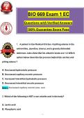 BIO 669 Exam 1 EC &NewLine;Questions wit&planckh; Verified Answers &NewLine;100&percnt; Guarantee Score Pass
