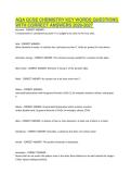 AQA GCSE CHEMISTRY KEY WORDS QUESTIONS WITH CORRECT ANSWERS 2026-2027