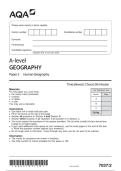 AQA A-level GEOGRAPHY Paper 2