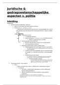 Samenvatting - Juridische & Gedragswetenschappelijke Aspecten van Politie &lpar;C02A1a&rpar;