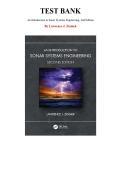 An Introduction to Sonar Systems Engineering 2nd Edition  &mdash; by Lawrence J&period; Ziomek &mdash; Complete Test Bank &vert; Chapter 1-15