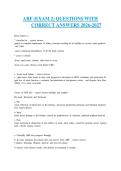 ARF &lpar;EXAM 2&rpar; QUESTIONS WITH CORRECT ANSWERS 2026-2027