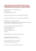 ARE 5&period;0 PRACTICE MANAGEMENT FINAL EXAM WITH QUESTIONS AND 100&percnt; ALL SURE ANSWERS