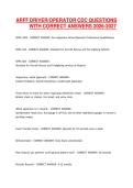 ARFF DRIVER-OPERATOR CDC QUESTIONS WITH CORRECT ANSWERS 2026-2027