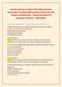 Hawaii Landscape Architect Plant Materials State Examination&colon; Complete 400-Question Practice Test with Answers and Rationales &ndash; Hawaii State Board of Landscape Architects &ndash; 2026 Edition 