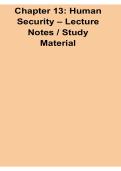 Chapter 13 Human Security Lecture Notes Study Material 2025&sol; 2026 Comprehensive Guide