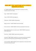 ARMY MRT TEST QUESTIONS WITH CORRECT ANSWERS RATED A&plus;