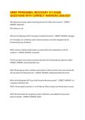 ARMY PERSONNEL RECOVERY 101 EXAM QUESTIONS WITH CORRECT ANSWERS 2026-2027&NewLine;
