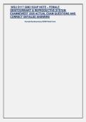 WGU D117 GIM2 SOAP NOTE &ndash; FEMALE  GENITOURINARY & REPRODUCTIVE SYSTEM  EXAMNEWEST 2026 ACTUAL EXAM QUESTIONS AND  CORRECT DETAILED ANSWERS 