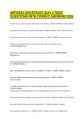ARTHREX SPORTS IOT &lpar;DAY 5 TEST&rpar; QUESTIONS WITH CORREC ANSWERS 2026