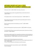 ARTHREX SPORTS IOT &lpar;DAY 4 TEST&rpar; QUESTIONS WITH CORRECT ANSWERS 2026