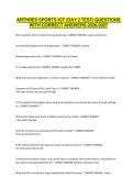 ARTHREX SPORTS IOT &lpar;DAY 2 TEST&rpar; QUESTIONS WITH CORRECT ANSWERS 2026-2027