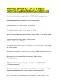 ARTHREX SPORTS IOT &lpar;DAY 2 & 3 TEST&rpar; QUESTIONS WITH CORRECT ANSWERS 2026