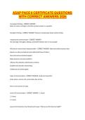 ASAP PACE 6 CERTIFICATE QUESTIONS WITH CORRECT ANSWERS 2026