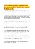 HESI Pediatric Practice Exam Questions&NewLine;and Answers &vert; 2026 Final Review Practice&NewLine;Pack &vert; Grade A&plus;