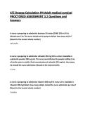 ATI Dosage Calculation PN Adult medical surgical PROCTORED ASSESSMENT 3&period;2 Questions and Answers