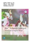 TEST BANK FOR JAVA SOFTWARE SOLUTIONS BY JOHN LEWIS &comma; GLOBAL EDITION &vert;&vert; ALL CHAPTERS COVERED &vert;&vert; A&plus; MATERIAL &vert;&vert; ISBN&colon; 978-1292221724 &vert;&vert; QUESTIONS AND VERIFIED ANSWERS &vert;&vert; SUCCESS