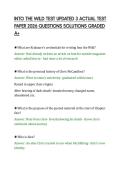 INTO THE WILD TEST UPDATED 3 ACTUAL TEST &NewLine;PAPER 2026 QUESTIONS SOLUTIONS GRADED &NewLine;A&plus;