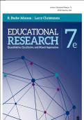 TEST BANK FOR EDUCATIONAL RESEARCH&colon; QUANTITATIVE&comma; QUALITATIVE&comma; AND MIXED APPROACHES BY LARRY CHRISTENSEN&comma; 7TH EDITION &vert;&vert; ALL CHAPTERS COVERED &vert;&vert; A&plus; MATERIAL &vert;&vert; ISBN&colon; 978-1544337838 &vert;&vert; QUESTIONS AND VERIFIED ANSWERS &vert;&vert; SUCCESS