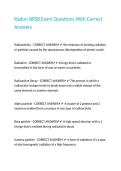 Radon NRSB Exam Questions With Correct Answers&period;