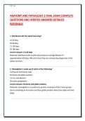 ANATOMY AND PHYSIOLOGY 2 FINAL EXAM COMPLETE QUESTIONS AND VERIFIED ANSWERS DETAILED RATIONALE