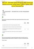 WGU C724 &ndash; Information Systems Management PHGO &vert; Actual study Questions and correct verified Answers &vert; 2026&sol;27 Updates &vert; 100&percnt; correct &vert; Guaranteed Pass