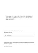 Econ 102 Final Exam UBCO  Questions And Answers Practice Questions with Solutions Newest &vert; Already Graded A&plus;