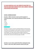 LPI LINUX ESSENTIALS &lpar;010-160&rpar; COMPLETE EXAM PREP 125&plus; PRACTICE QUESTIONS COMPLETE WITH 100&percnt; CORRECT ANSWERS AND DETAILED EXPLANATIONS