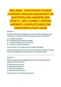 WGU D638 &ndash; MONITORING STUDENT LEARNING THROUGH ASSESSMENT OA QUESTIONS AND ANSWERS 2026 UPDATE  100&percnt; CORRECT VERIFIED ANSWERS COMPLETE OBJECTIVE ASSESSMENT STUDY GUIDE