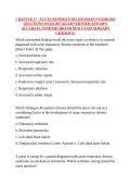 CHAPTER 27 - ACUTE RESPIRATORY DISTRESS SYNDROME QUESTIONS WITH DETAILED VERIFIED AND 100&percnt; ACCURATE ANSWERS BRAND NEW EXAM ALREADY GRADED A&plus;
