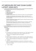 ATI MED-SURG RETAKE EXAM GUIDE LATEST &lpar;2026-2027&rpar; Questions & Answers &lpar;Verified Answers&rpar; With Detailed Rationales &vert;&vert; Complete A&plus; Guide