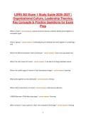 LDRS 302 Exam 1 Study Guide 2026&ndash;2027 Leadership&comma; Team Development & Adaptive Leadership Exam Prep