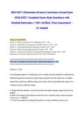 WGU D671 Elementary Science Curriculum Actual Exam 2026&sol;2027&colon; Complete Exam-Style Questions with Detailed Rationales &vert; 100&percnt; Verified &vert; Pass Guaranteed &ndash; A&plus; Graded